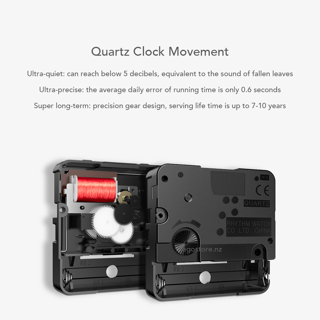 Minimalist Square Wall Clock – Silent, 30cm