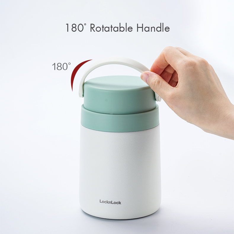 Thermal Handle Food Jar with Folding Spoon 500ml