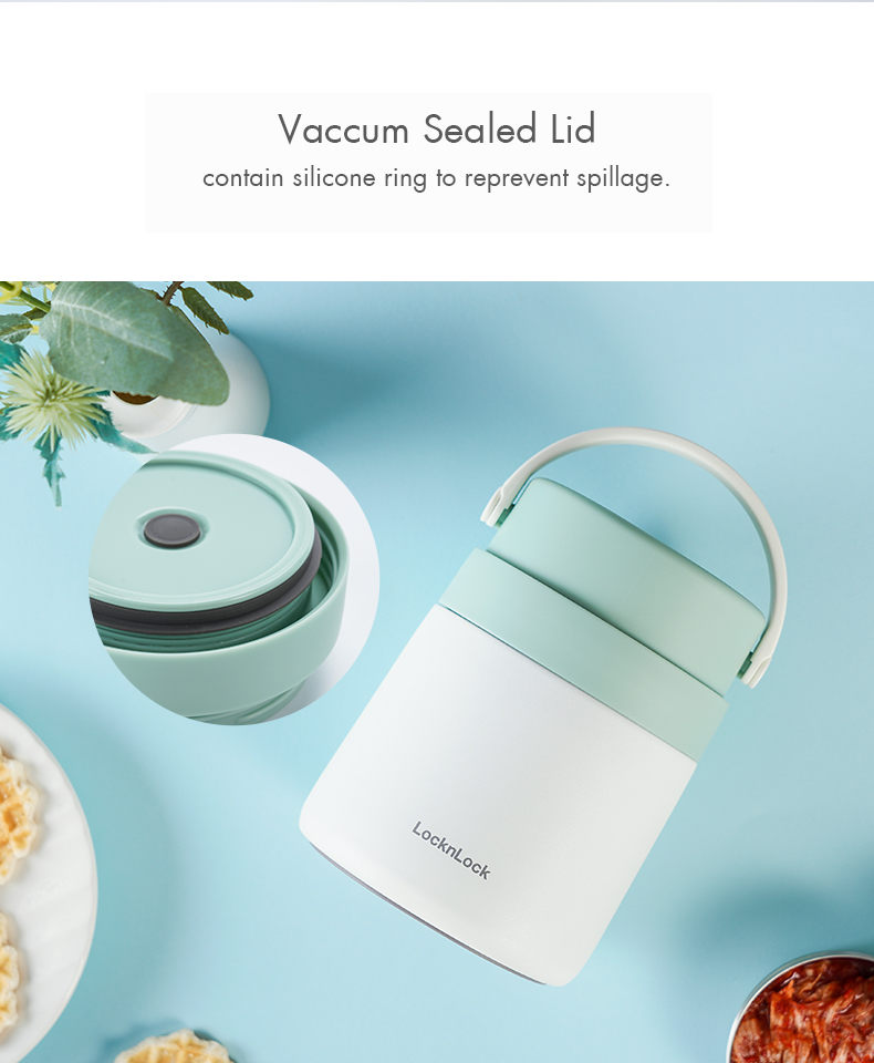 Thermal Handle Food Jar with Folding Spoon 500ml