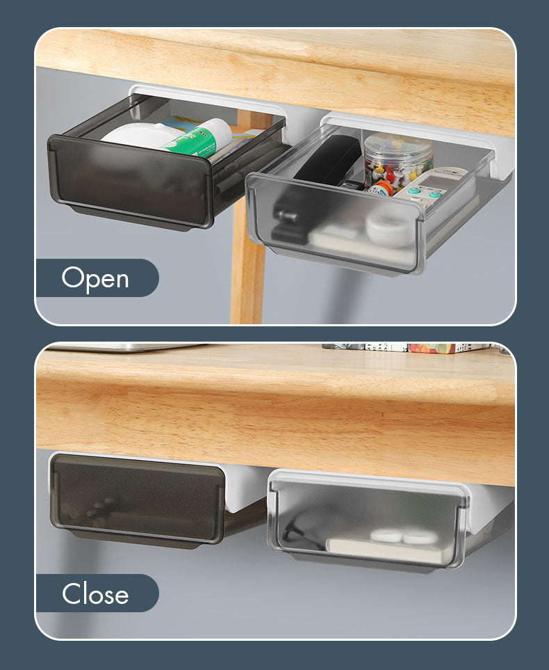 Under Desk Storage Drawers – Drill-Free Acrylic Organiser