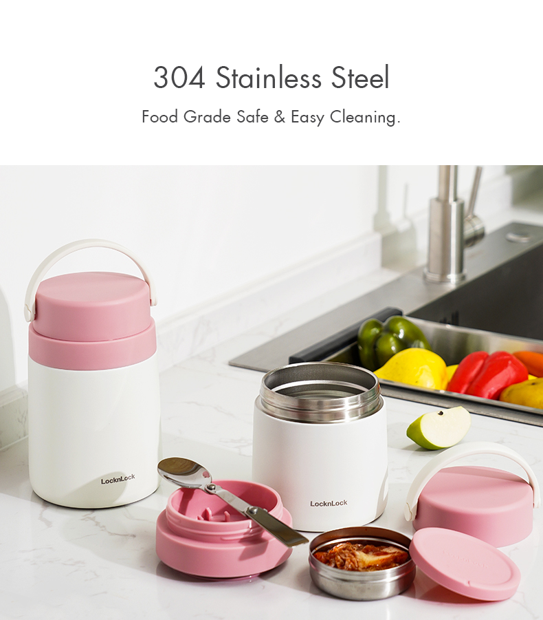 Thermal Handle Food Jar with Folding Spoon 500ml