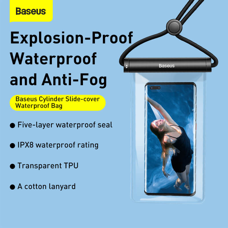 Universal Cylinder Slide-Cover Waterproof Pouch