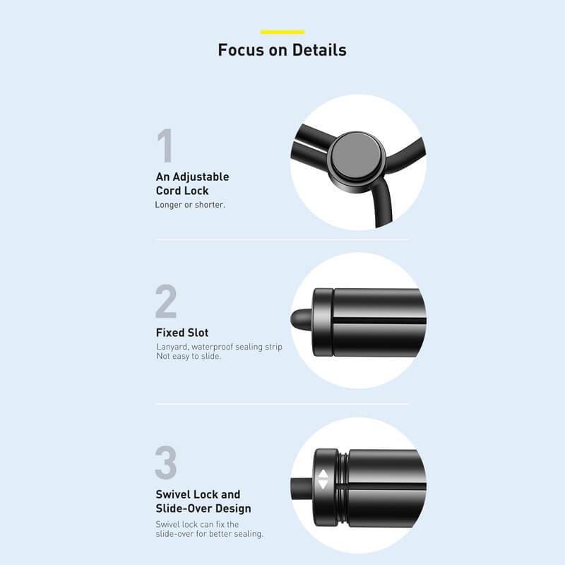 Universal Cylinder Slide-Cover Waterproof Pouch