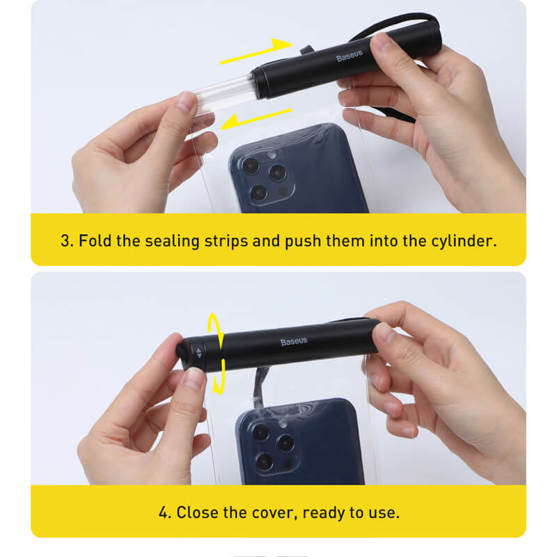 Universal Cylinder Slide-Cover Waterproof Pouch