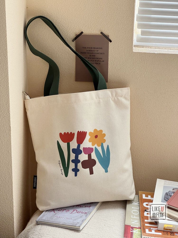 Tulip Garden Canvas Tote Bag