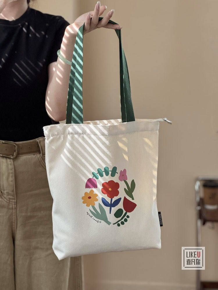 Bloom Meadow Canvas Tote Bag