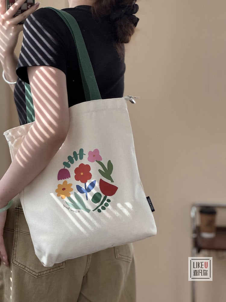 Bloom Meadow Canvas Tote Bag