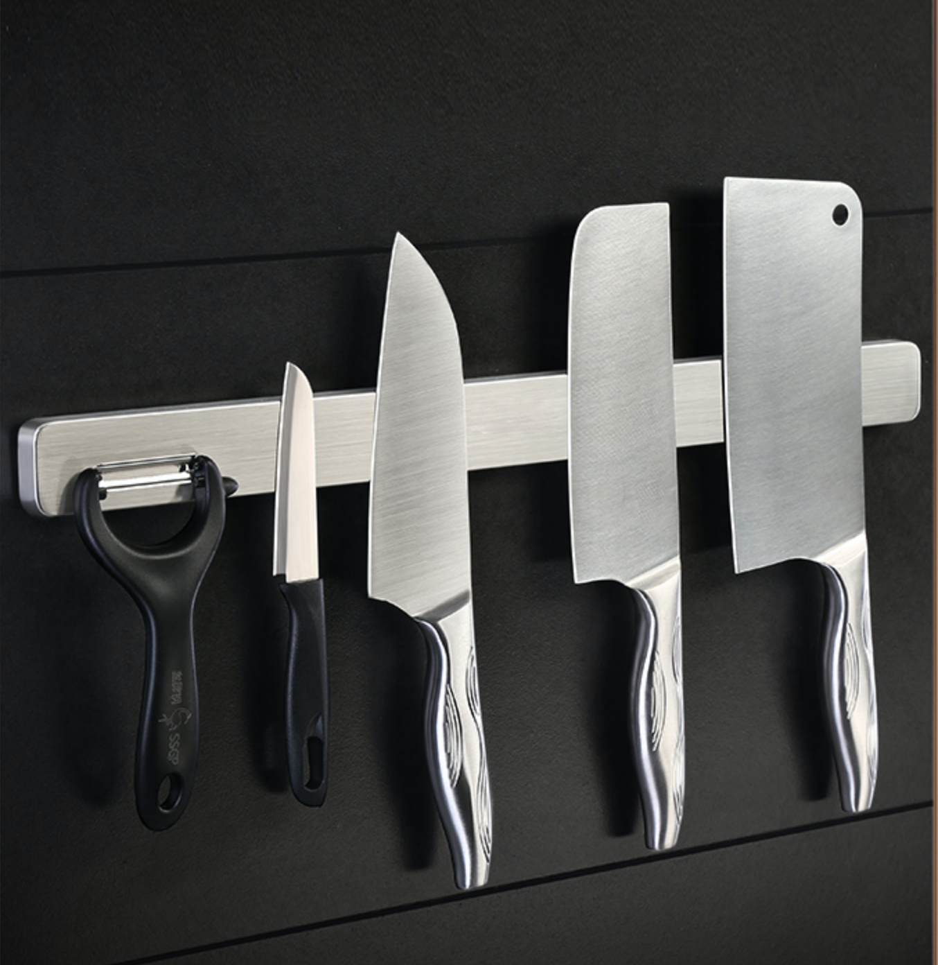 Magnetic Knife Holder - No-Drill Stainless Steel Strip