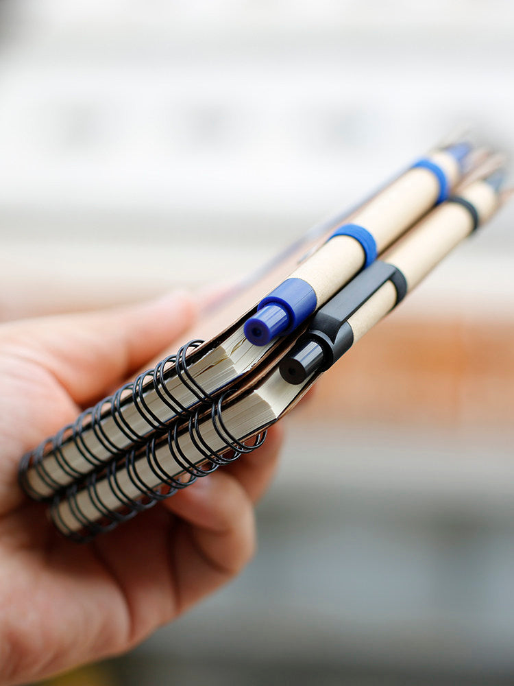 Recycled Kraft Pocket Notebook &amp; Pen – 140 Pages