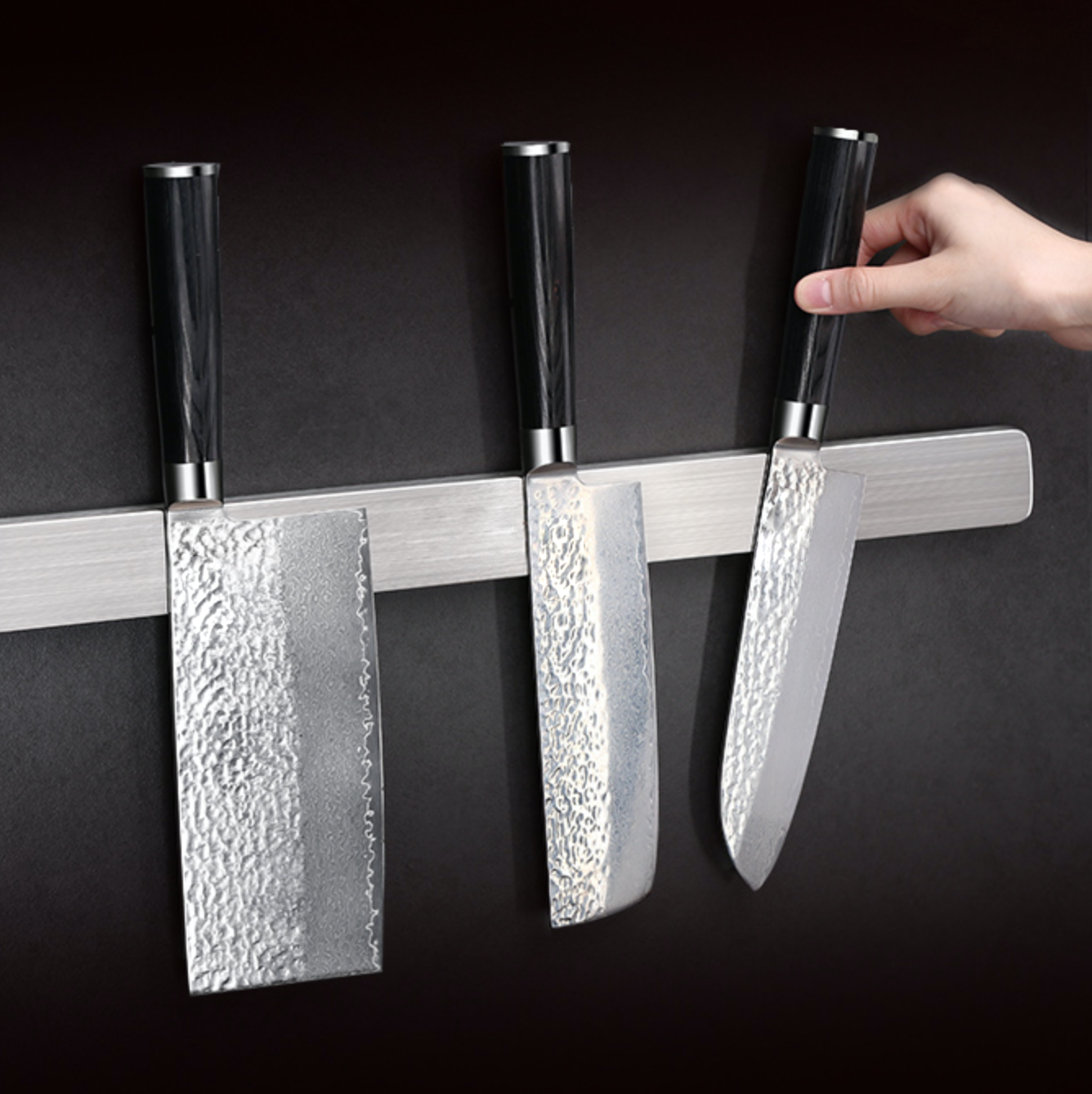 Magnetic Knife Holder - No-Drill Stainless Steel Strip