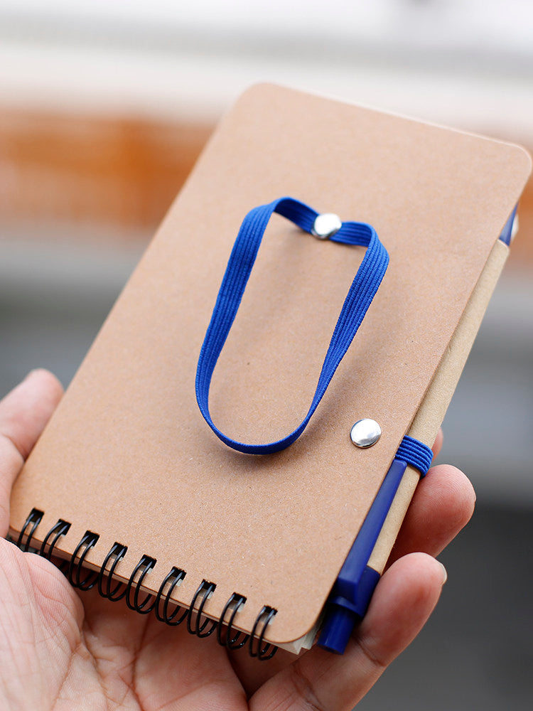 Recycled Kraft Pocket Notebook &amp; Pen – 140 Pages