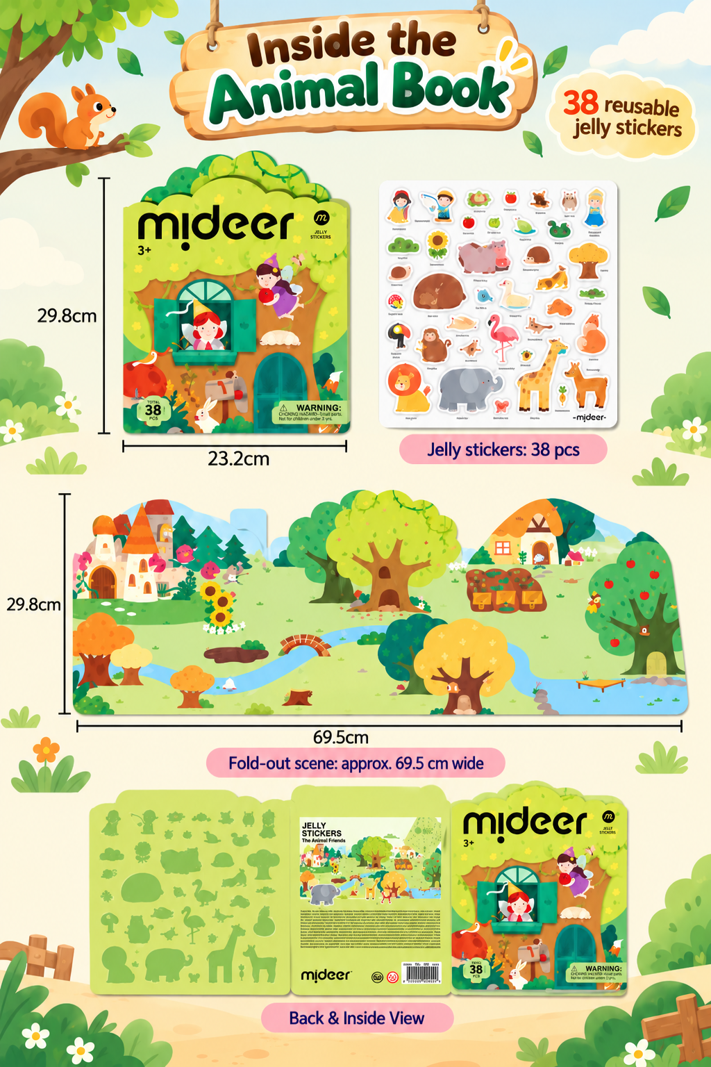 Reusable Jelly Sticker Activity Book– Set of 3