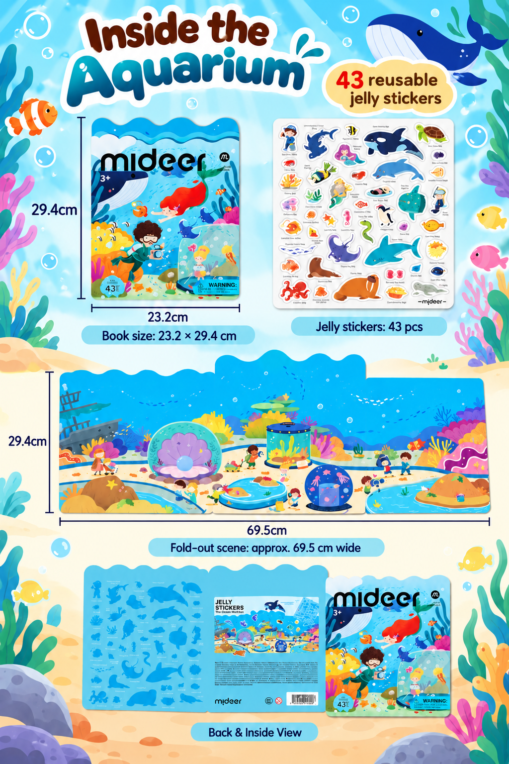 Reusable Jelly Sticker Activity Book– Set of 3