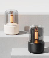 Amber Glow aroma diffuser in white and black colour options