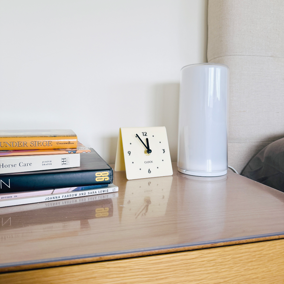 Minimal Cream Acrylic Desk Clock