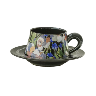 Vintage Floral Ceramic Cup &amp; Saucer Set