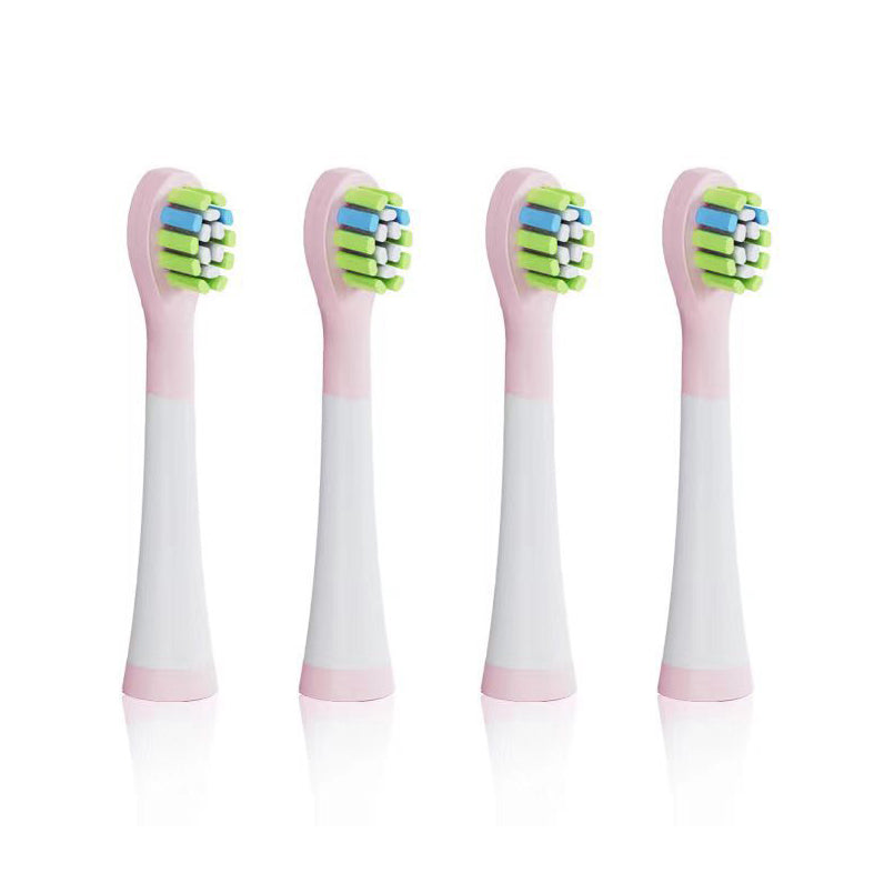 Kids electric toothbrush replacement heads 4 pack pink soft bristles