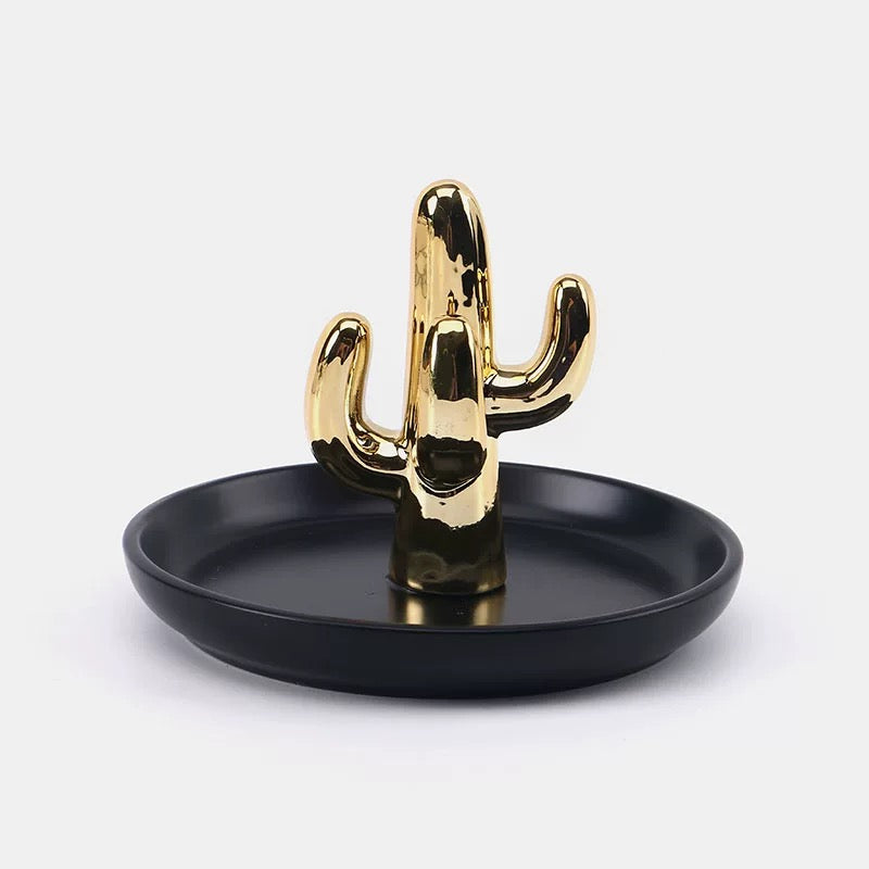 Cactus Ceramic Jewellery Tray - Ring &amp; Earring Holder
