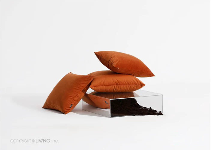 Velvet Cushion Cover – Solid Colour (45 × 45 cm)
