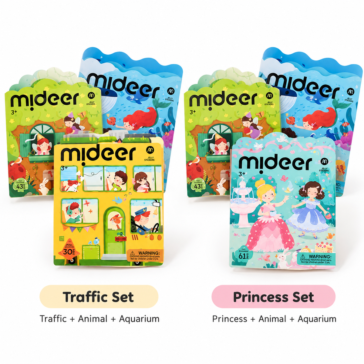 Reusable Jelly Sticker Activity Book– Set of 3