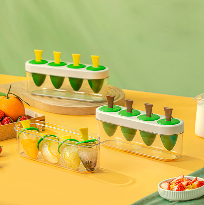 Silicone Ice Pop Mould with Container (4 Pops)
