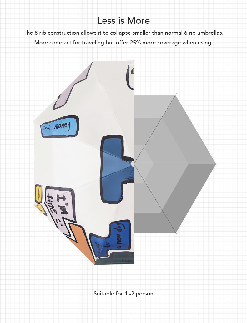 Tetris Compact Umbrella - Automatic, UV Protection