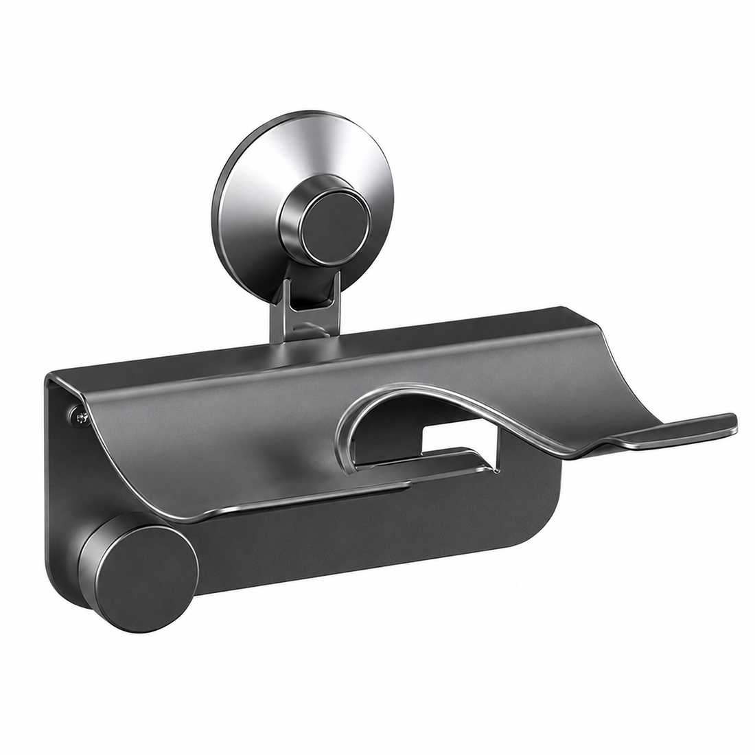 Suction Cup Hair Dryer Holder – Space Aluminium Wall Mount