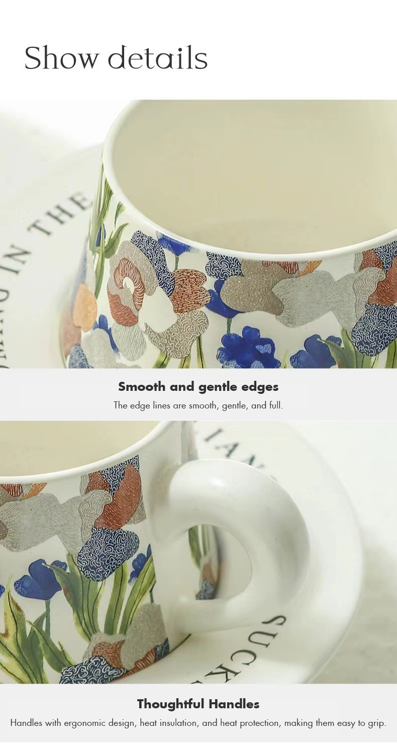 Vintage Floral Ceramic Cup &amp; Saucer Set