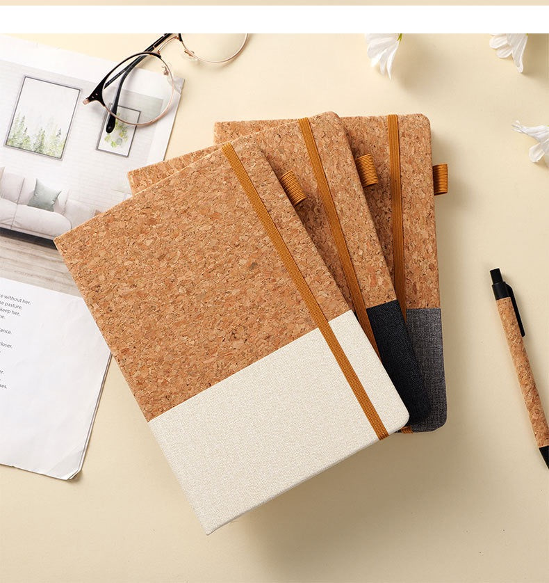 Cork Cover Notebook with Elastic Strap