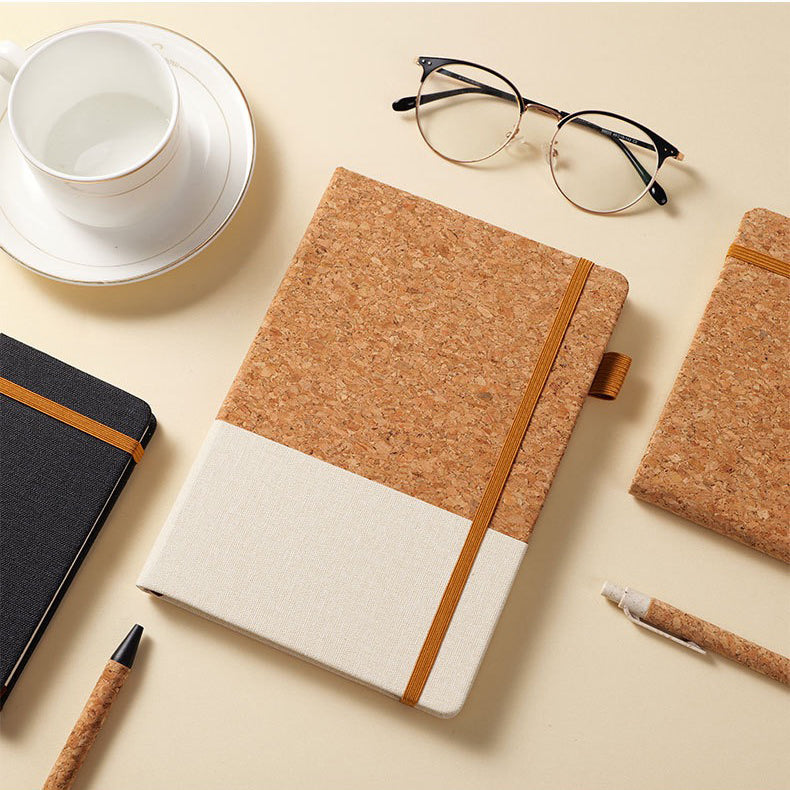 Cork Cover A5 Notebook with Elastic Strap