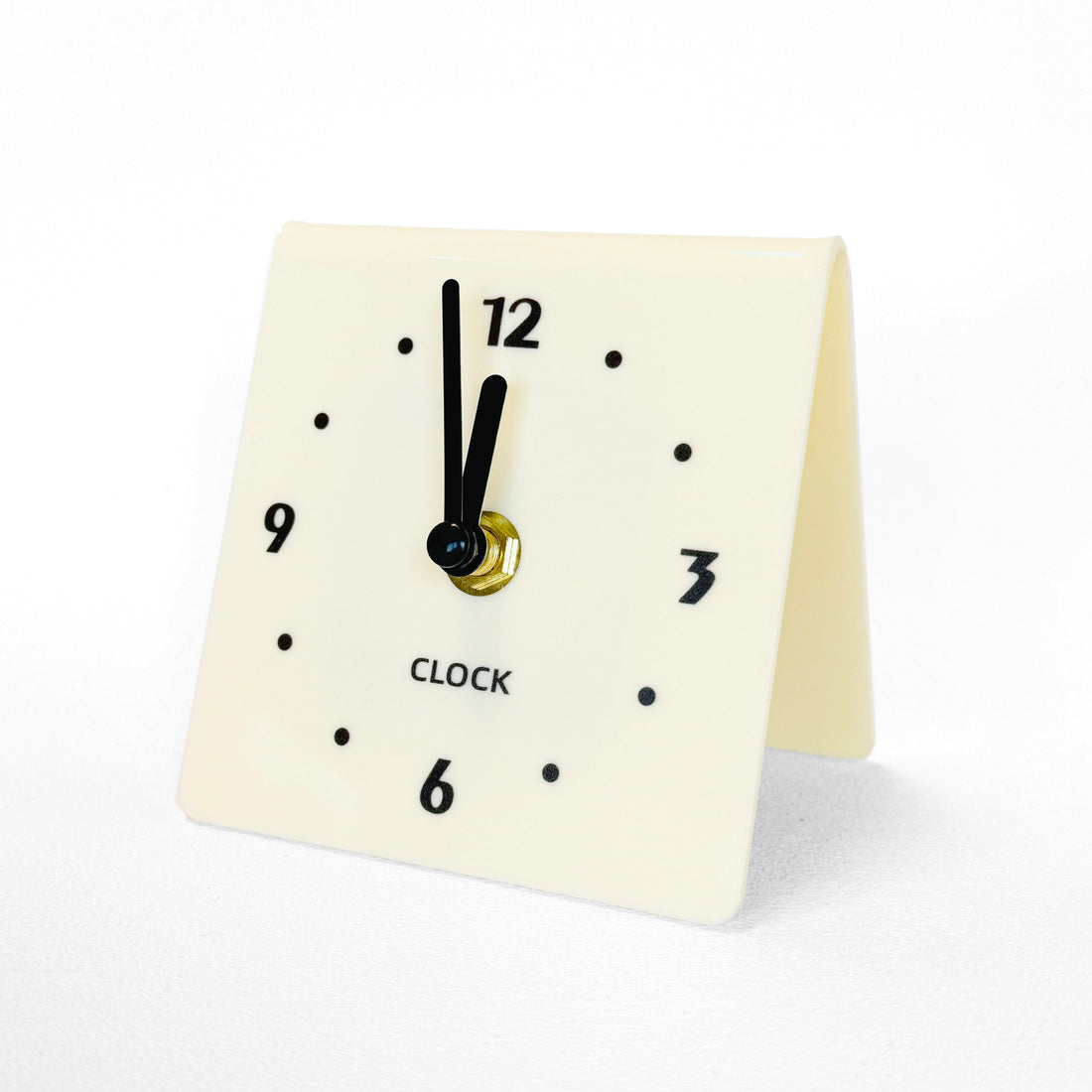 Minimal Cream Acrylic Desk Clock