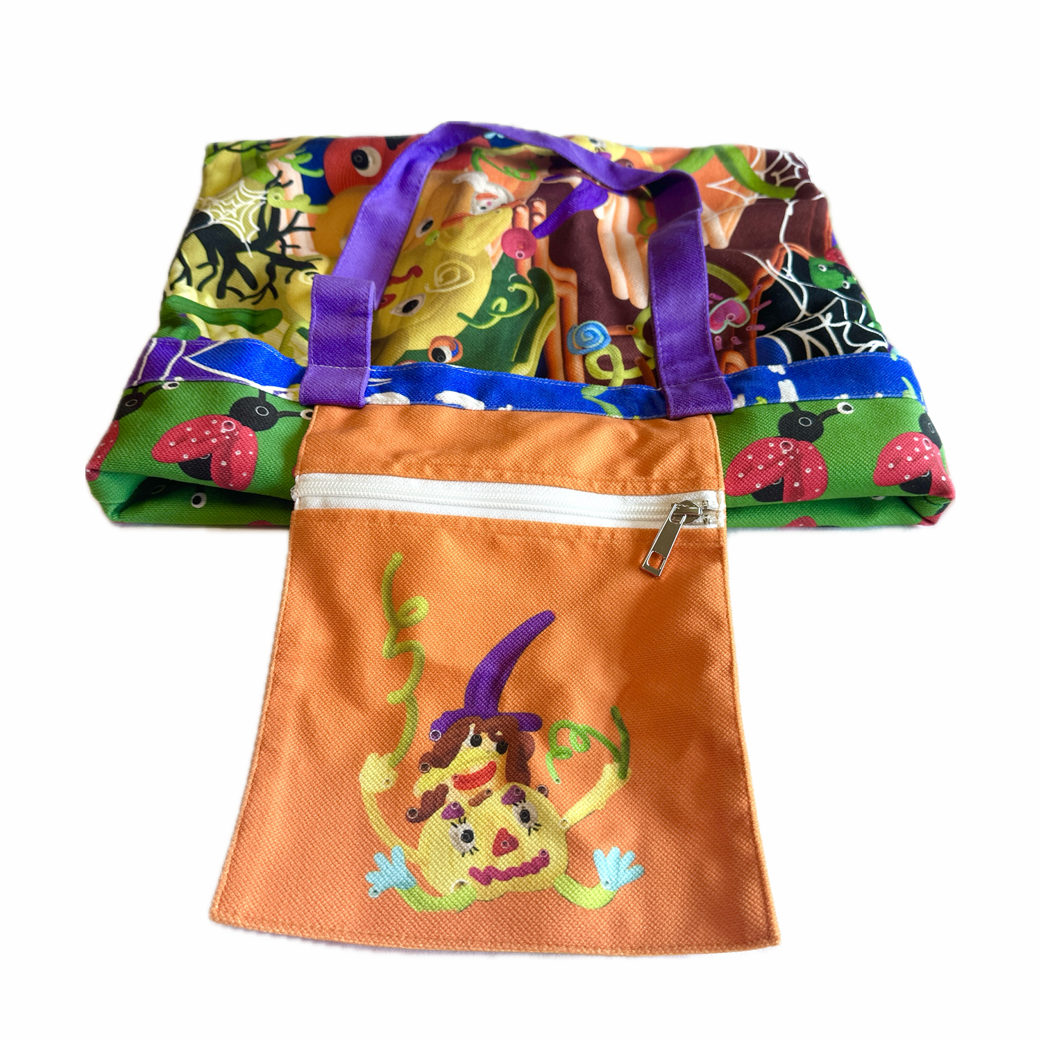 Halloween Canvas Large Tote Bag