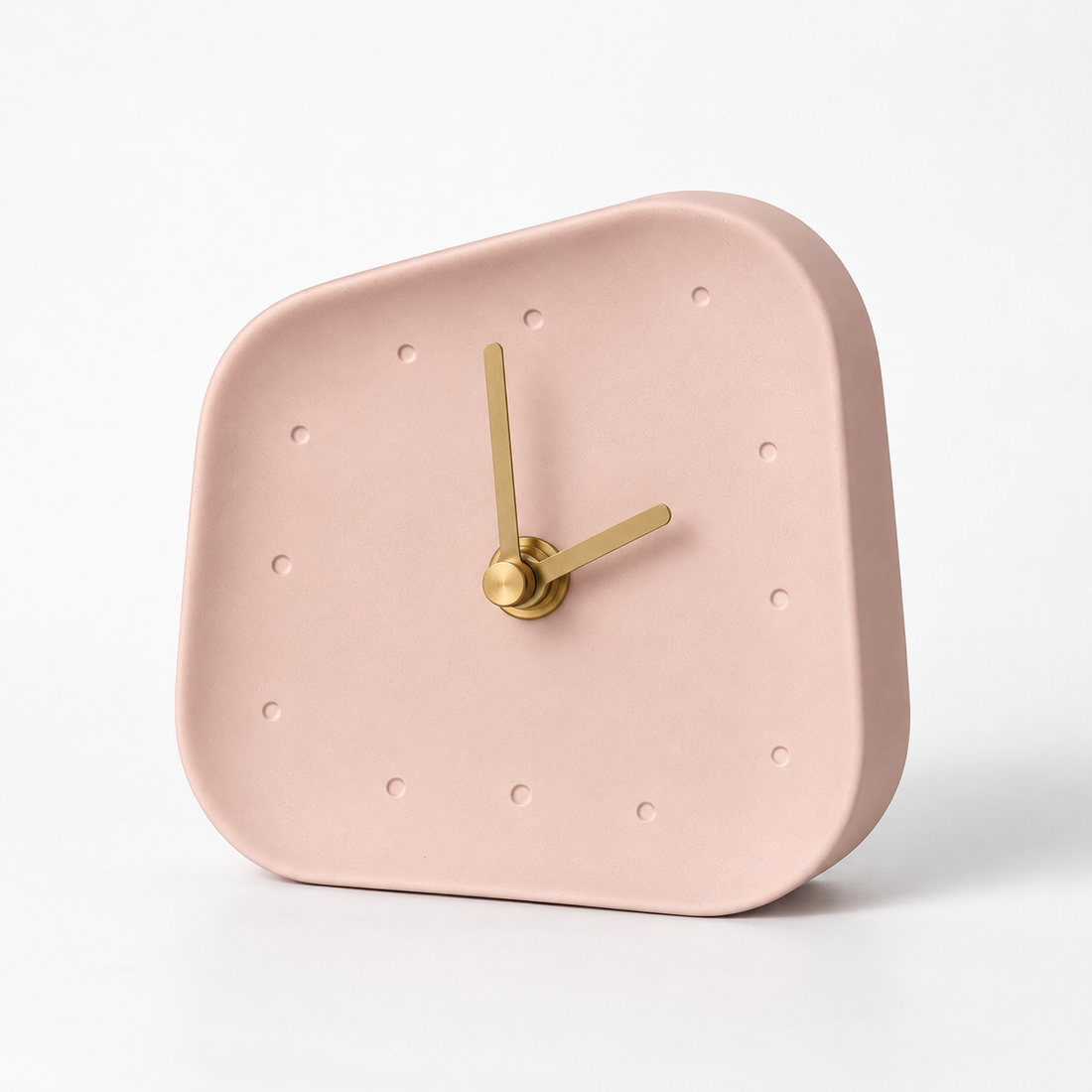 Minimalist Concrete Desk Clock | Silent Analogue Clock