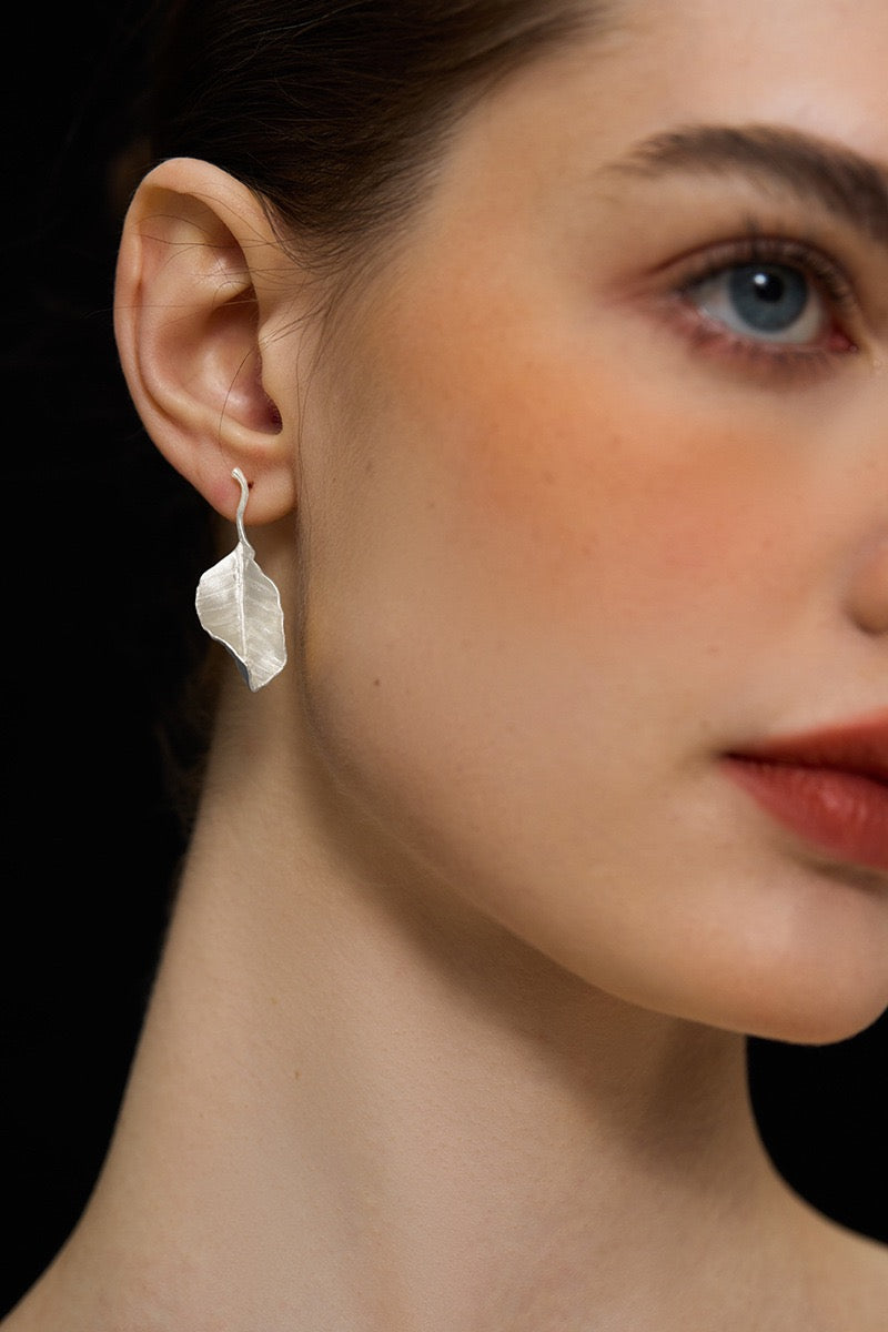 Autumn Leaves Stud Earrings - Sterling Silver