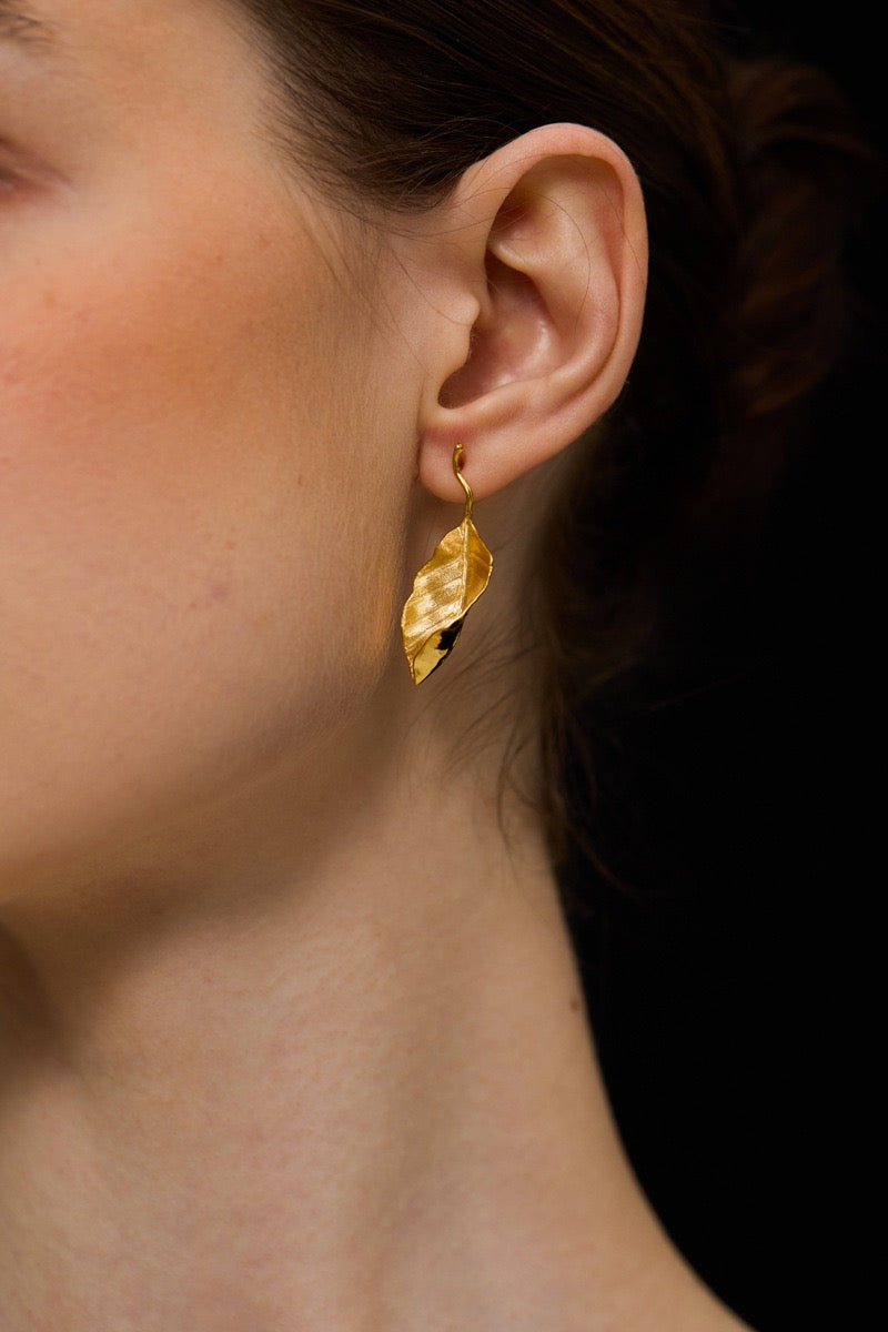 Autumn Leaves Stud Earrings - Sterling Silver