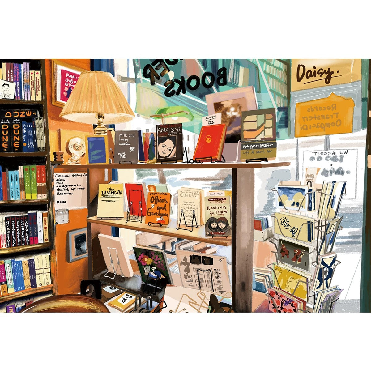 Bookstore Glitter Jigsaw Puzzle (300 Pieces)