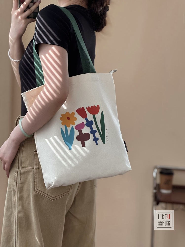 Tulip Garden Canvas Tote Bag