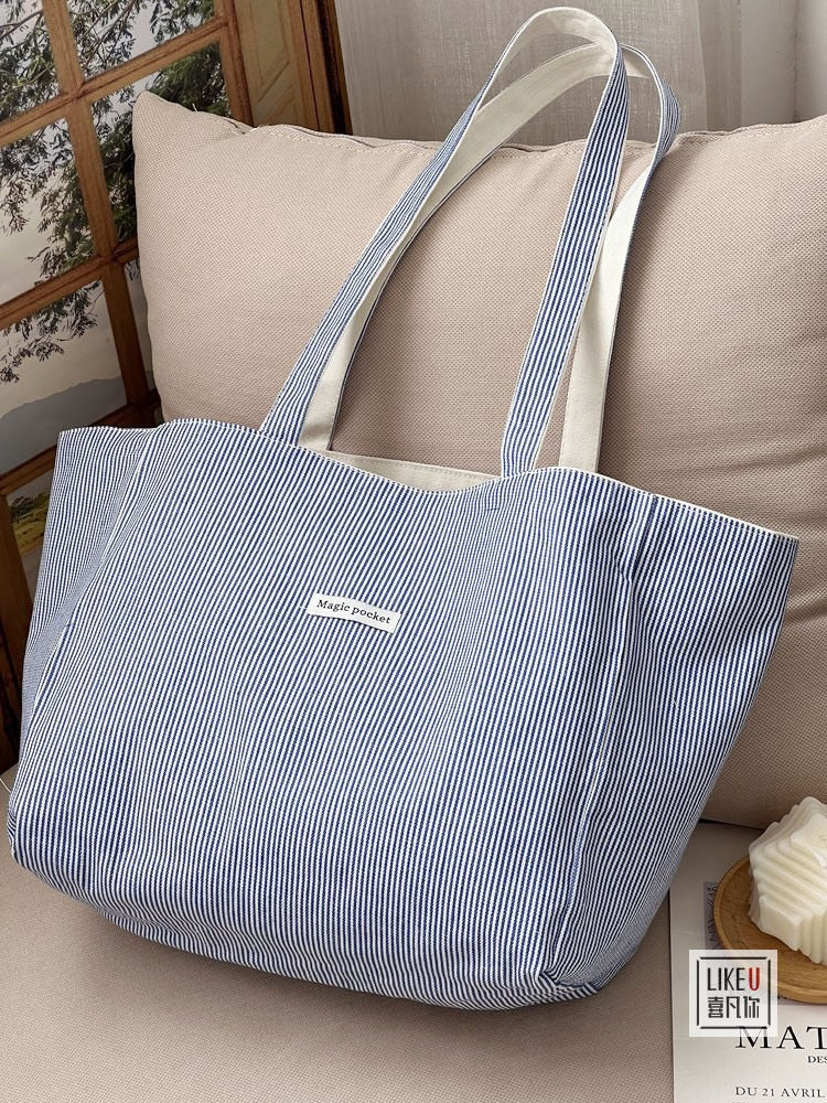 “CRÈME GLACÉE” Reversible Canvas Tote Bag