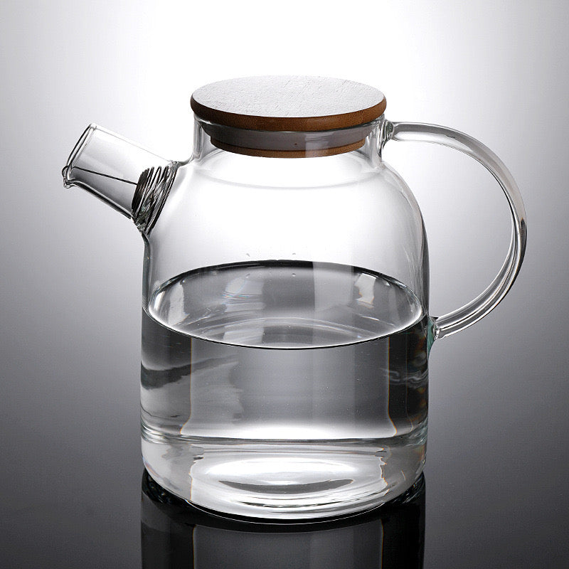 Borosilicate Glass Teapot Set – 1.6L with 4 Double-Wall Glasses