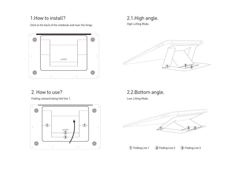 Invisible Adhesive Laptop Stand