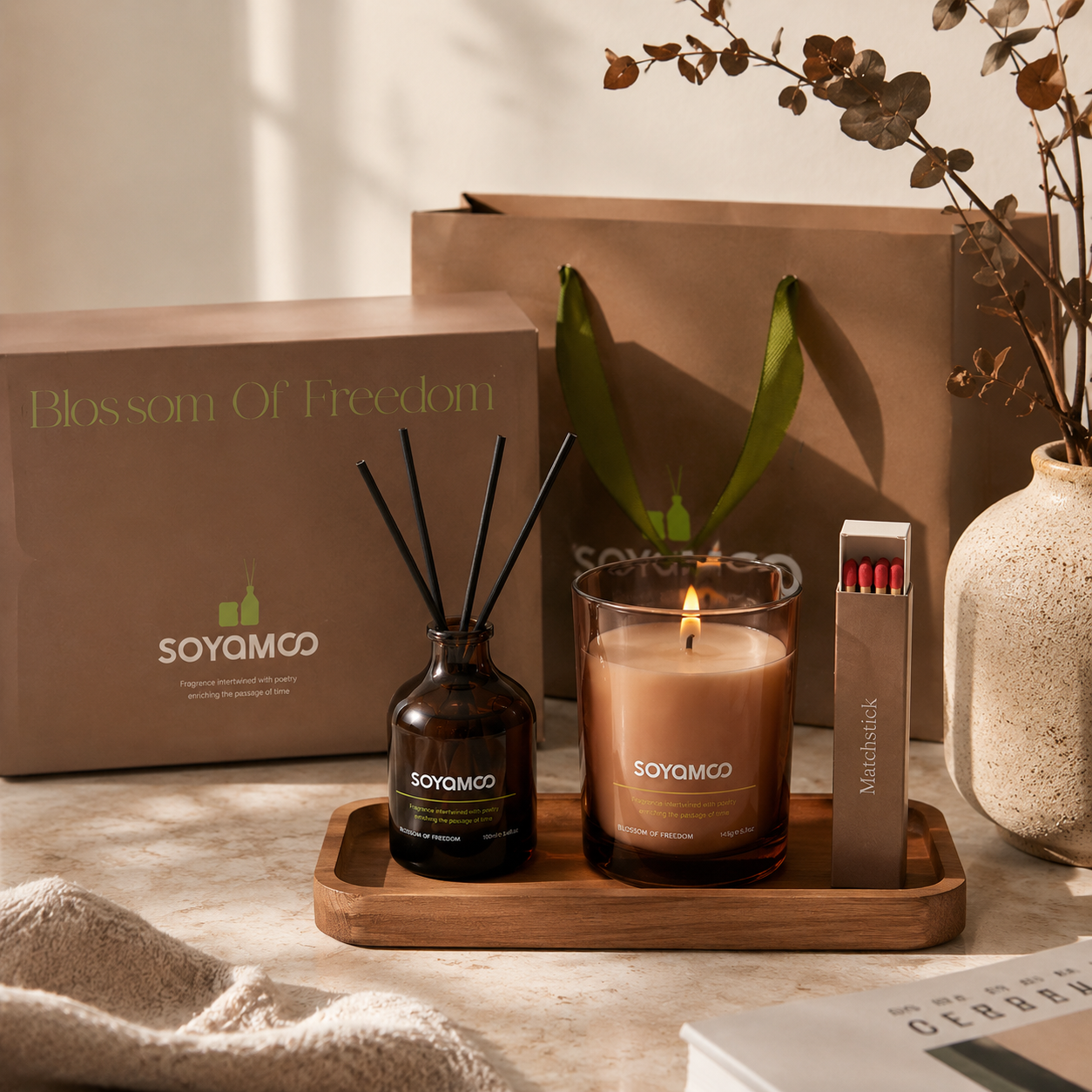 Candle &amp; Reed Diffuser Gift Set