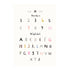 Alphabet and numbers in various colors on a white background
