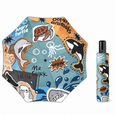 Kids automatic folding umbrella in Ocean Friends sea animal print
