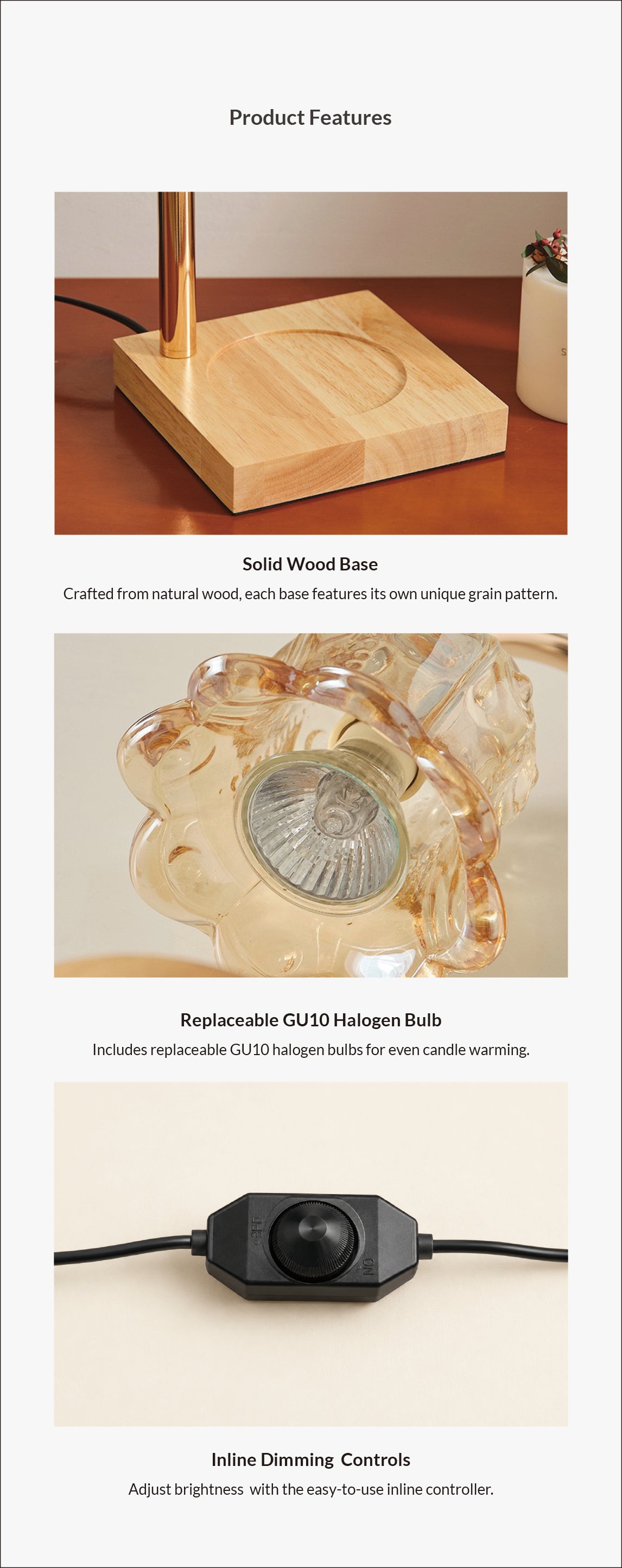 Pleated Glass Candle Warmer Lamp