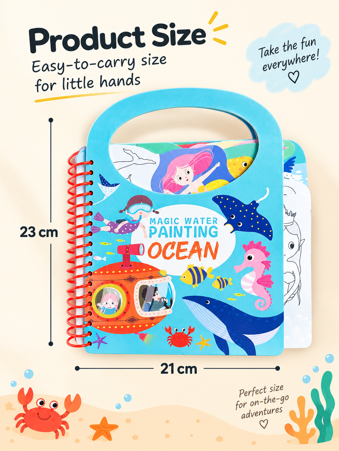 Reusable Magic Water Painting Activity Books – Set of 3