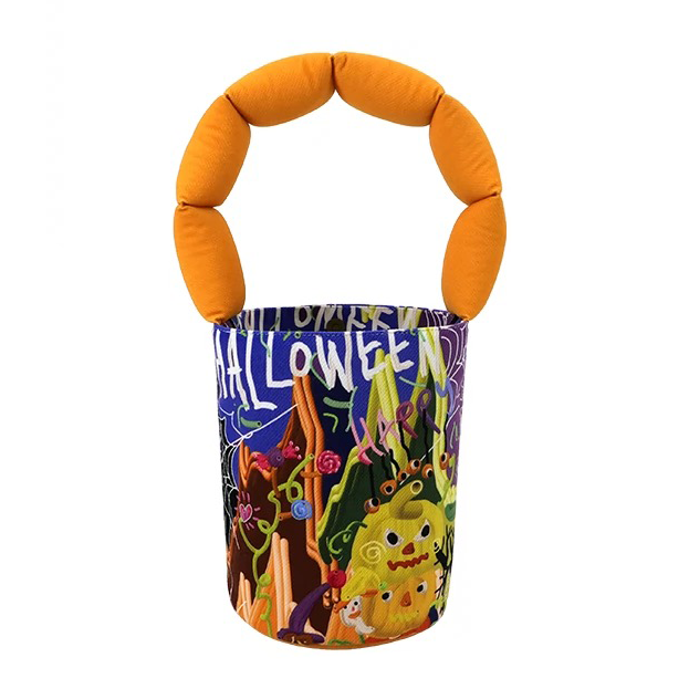 Halloween Padded Handle Canvas Bucket Bags