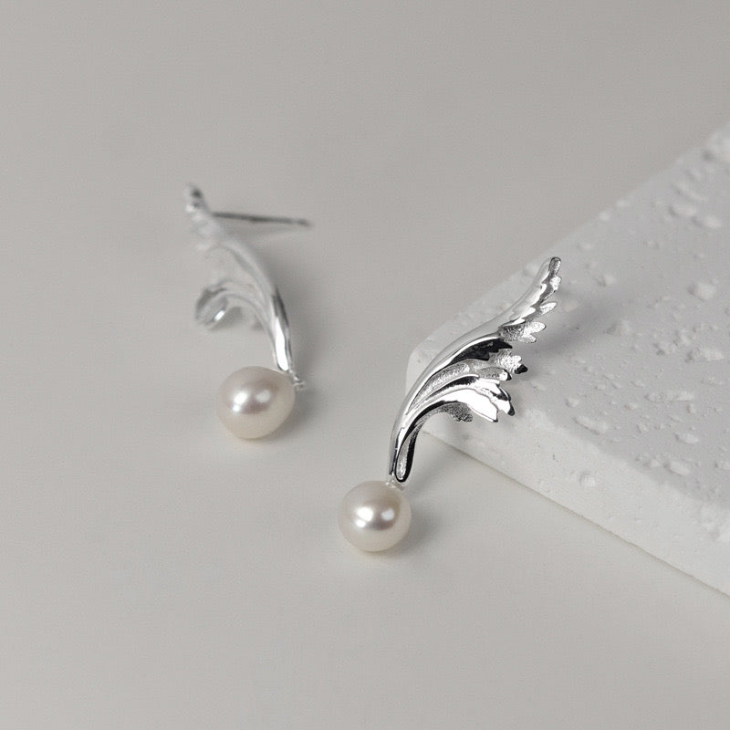 Silver Acanthus Sterling Silver Earrings