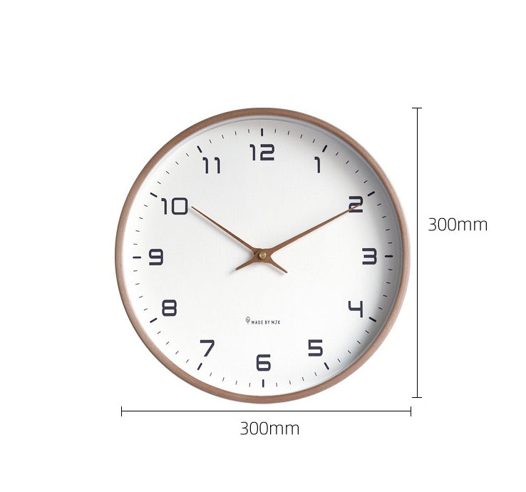 Minimal Curved Wood Wall Clock - 30cm