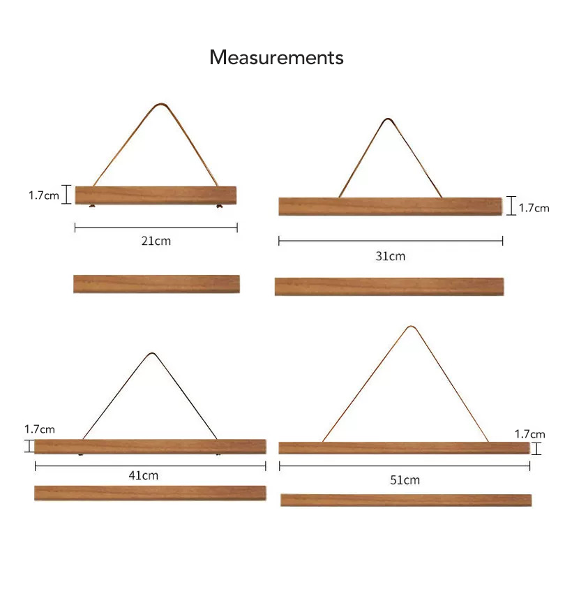 Solid Wood Magnetic Poster Hanger