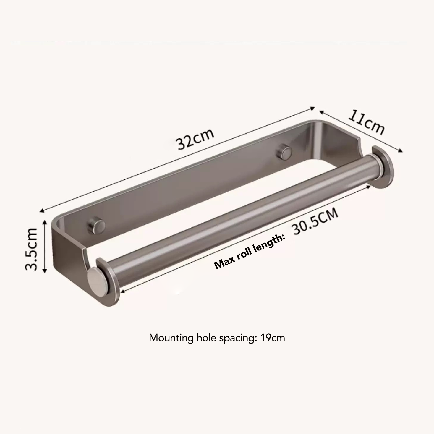 Adhesive Kitchen Paper Towel Holder